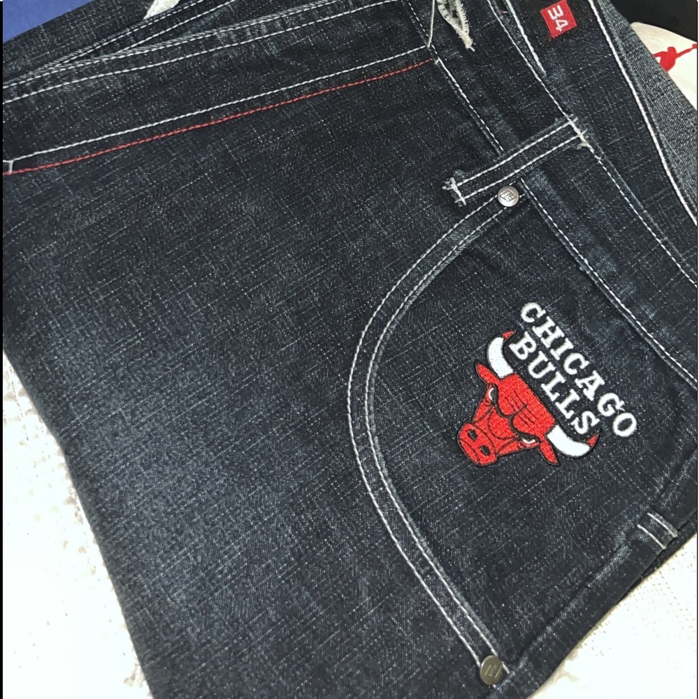 Chicago UNK retro NBA denim Sz 34 like new
